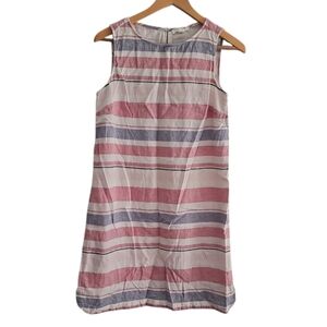 BeachLunchLounge Alina Shift Linen Cotton Striped Dress Sz S Hamptons Chic